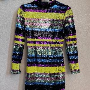 Multicolor Sequin Minidress